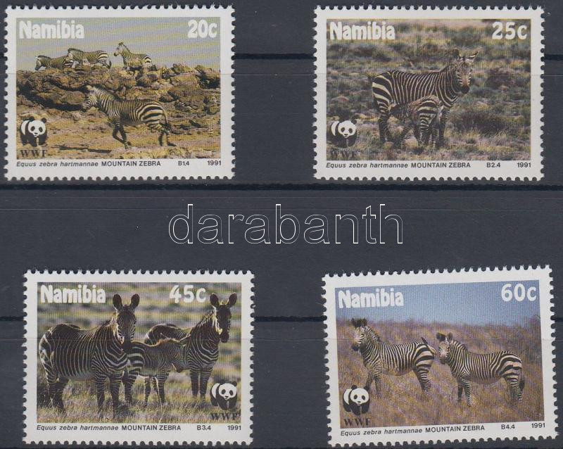 WWF Zebras set + 4 FDC, WWF Zebrák sor + 4 FDC