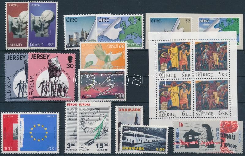 Europa CEPT 10 klf ország kiadása: 18 klf bélyeg + 1 bélyegfüzetlap, Europa CEPT 10 diff countries: 18 diff stamps + 1 stampbooklet