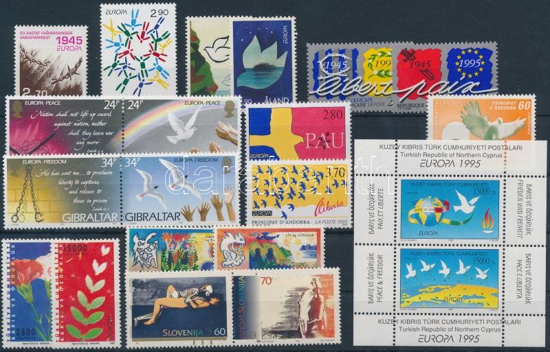 Europa CEPT 11 diff. countries 19 diff. stamps + 1 block, Europa CEPT 11 klf ország kiadása: 19 klf bélyeg + 1 blokk