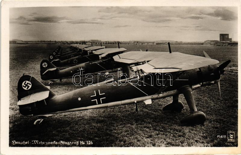 Heinkel-Mehrzwerke Flugzeug Hs 126 / German aircraft, Heinkel-Mehrzwerke Hs 126 német katonai repülőgép