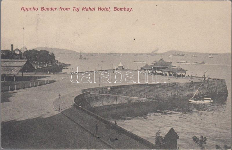 Bombay, Appollo Bunder from Taj Mahal Hotel (wet corner)