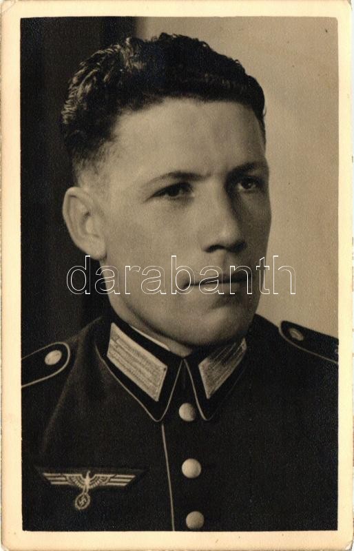 Military WWII, man from German Luftwaffe, Photo Frimberger, Nürnberg, Második Világháborús Luftwaffe katona. Photo Frimberger, Nürnberg