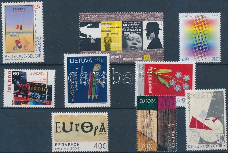 Europe 1 set + 7 diff stamps, Európa 1 sor + 7 klf önálló érték