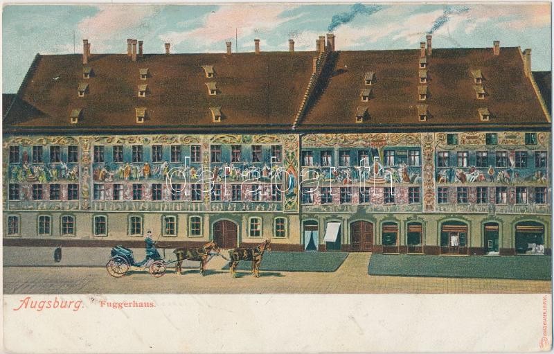 Augsburg, Fuggerhaus, litho