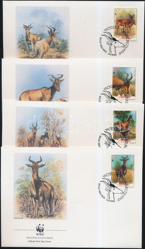 WWF Antelopes set 4 FDC, WWF Antilopok sor 4 FDC