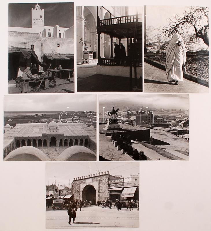1944 A török nemzeti ünnep alkalmából a Tolnai Világlapjában publikált (1944/26.) törökországi képek és egy noteszlap a szerkesztő megjegyzésével, 6 db fotó, 17x23 cm /
1944 Turkish national day in the Hungarian journal 