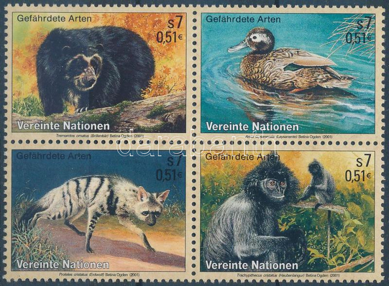 Endangered animals block of 4, Veszélyeztetett állatok négyestömb