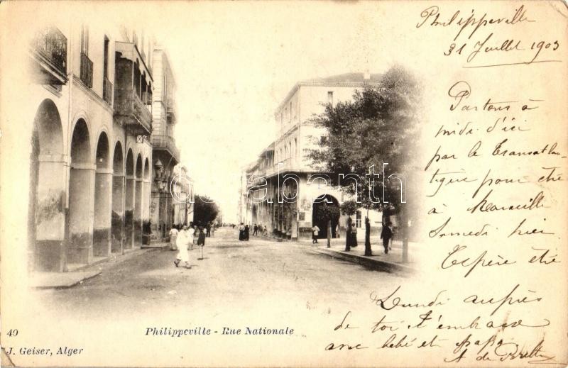 Skikda, Philippeville; Rue Nationale / street