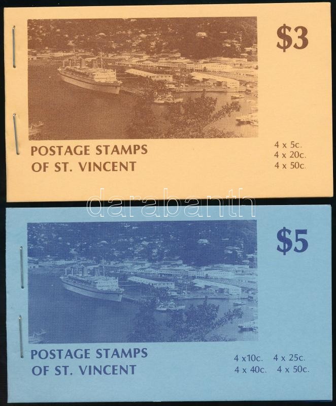 Definitive values in 2 stampbooklets, Forgalmi értékek 2 db bélyegfüzetben