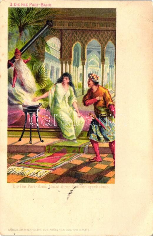 1001 Nights Tales, Pari Banu litho, 1001 Éjszaka meséi, Pari Banu litho