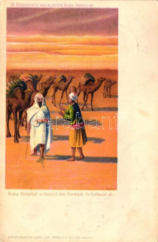 1001 Nights Tales, Baba Abdallah litho s: Mackott, 1001 Éjszaka Meséi, Baba Abdallah litho s: Mackott