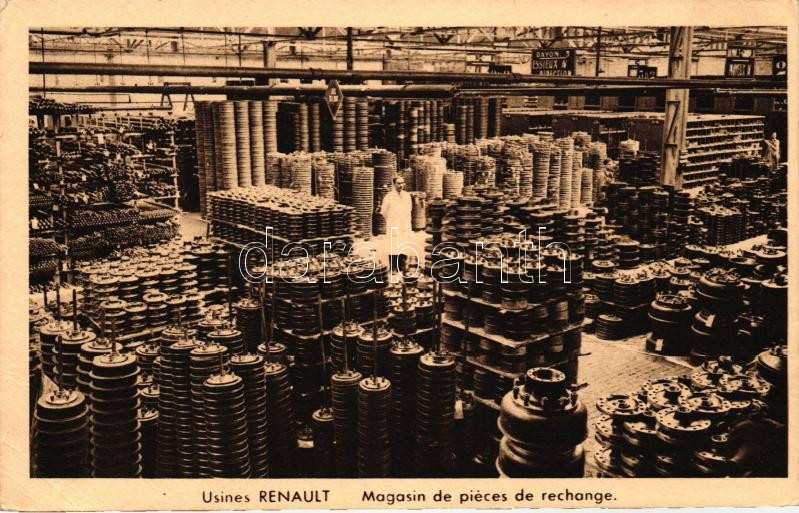 Boulogne-Billancourt, Paris; Usines Renault, Magasin de piéces de rechange / automobile factory interior