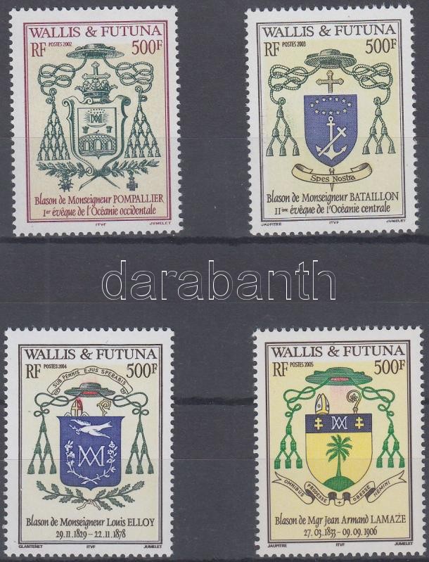 Coat of arms (I-IV) 4 diff stamps, Címerek (I-IV.) 4 klf bélyeg