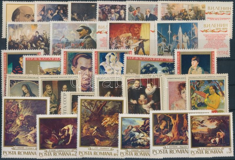 European countries 1970-1971 Paintings motif 5 sets, Európai országok 1970-1971 Festmény motívum 5 db teljes sor