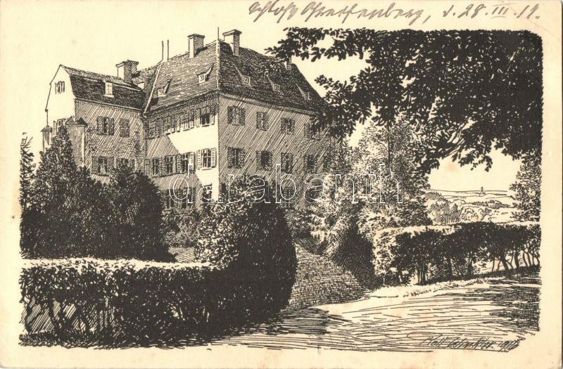 Greifenberg, Schloss / castle, artist signed