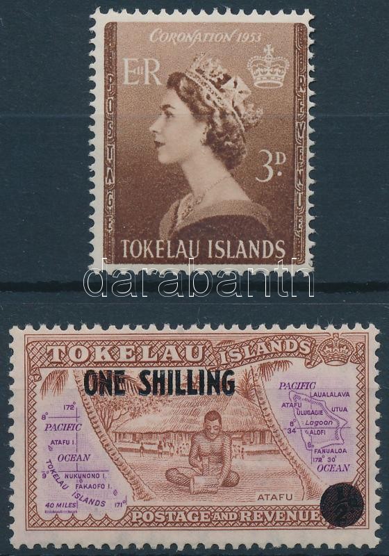 1953/1956 Definitive 2 stamps, 1953/1956 2 db Forgalmi érték