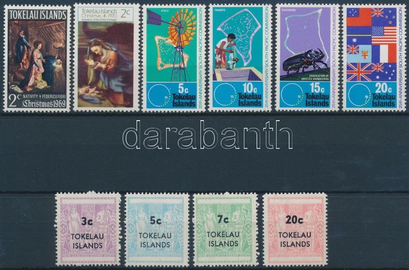 1969-1972 2  sets + 2 stamps, 1969-1972 2 önálló érték és 2 sor