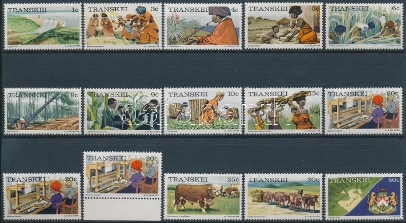 Definitive 15 stamps, 15 db Forgalmi bélyeg