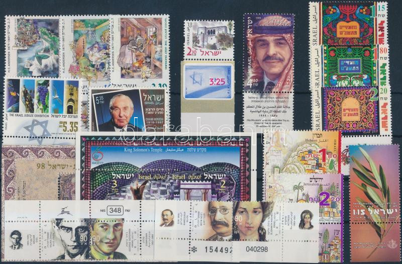 18 diff. stamps with tab + 2 diff. blocks, 18 klf tabos bélyeg + 2 klf blokk