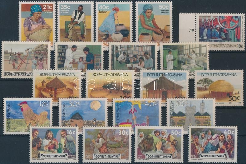 1989-1990 21 stamps with sets, 1989-1990 21 db bélyeg, közte teljes sorok