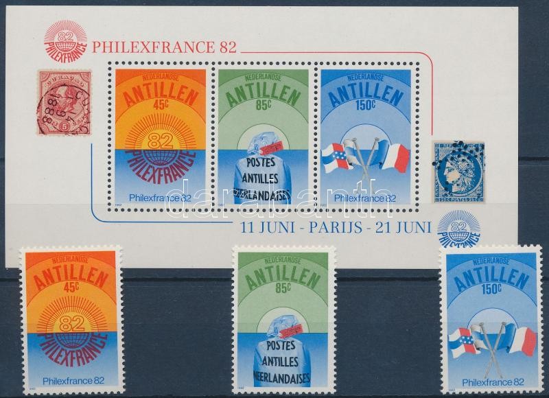 PHILEXFRANCE bélyegkiállítás sor + blokk, PHILEXFRANCE stamp exhibition set + block