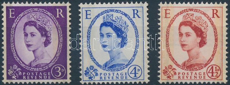 II. Erzsébet királynő 3 érték, Queen Elizabeth II 3 stamps