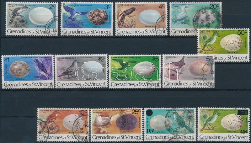 1978-1983 13 Birds stamps, 1978-1983 13 db Madár bélyeg