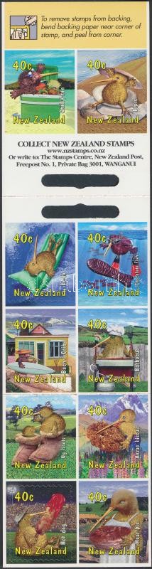 Typical products in New Zealand stampbooklet, Jellegzetes új zélandi termékek bélyegfüzet