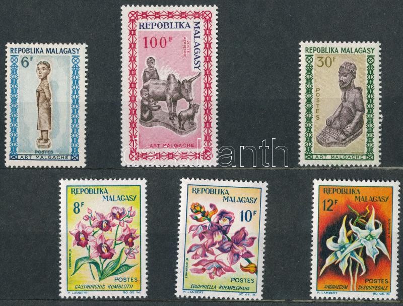 1962-1965 17 diff. stamps, with complete sets in stockbook with 2 pages, 1962-1965 17 db bélyeg, közte teljes sorok 2 lapos kis berakóban
