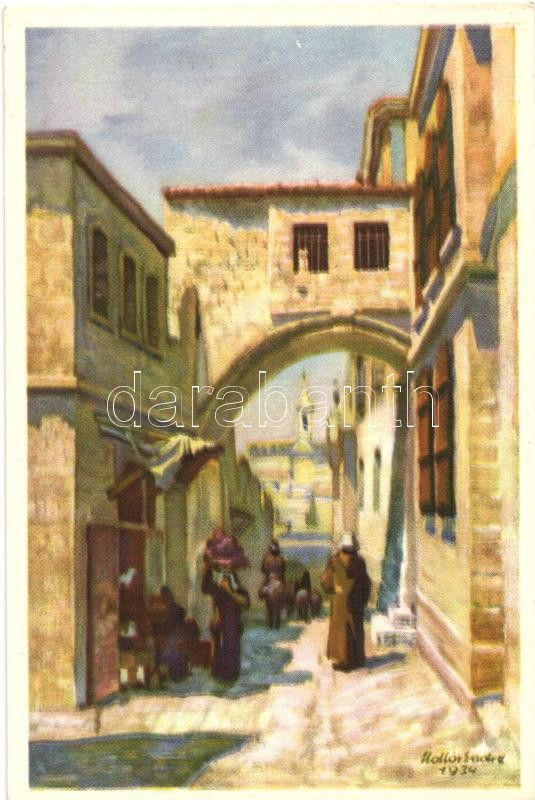 10 postcard series, religion, Jerusalem, Jordan, Betlehem, good quality, unwritten postcards s: Hollós Endre, 10 db-os vallási témájú képeslap sorozat, jó minőségű, s: Hollós Endre