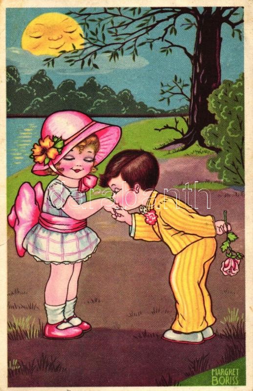 Children Romantic Couple Humour Italian Art Postcard Amag 0387 S Darabanth Auctions Co Ltd