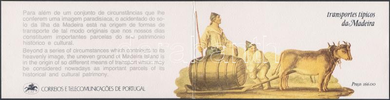 Madeirai szállítóeszközök (II.) bélyegfüzet, Madeira means of transport (II.) stamp-booklet