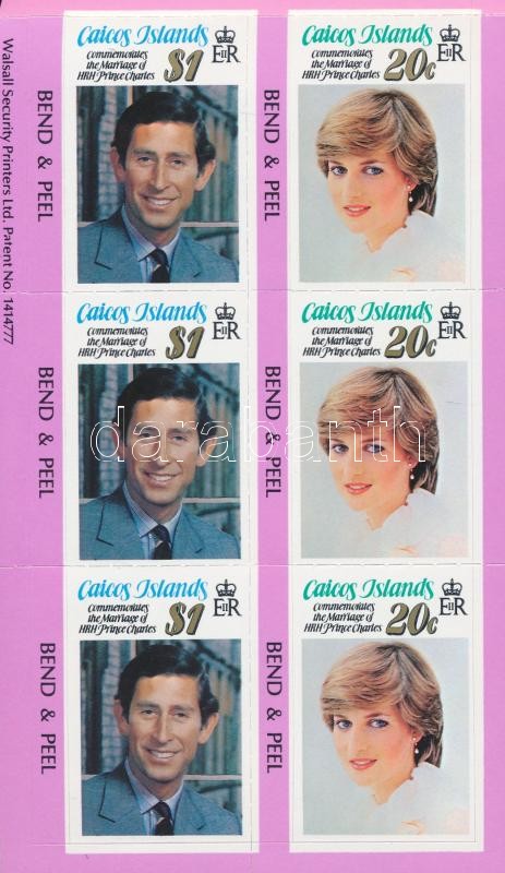Diana és Károly herceg esküvője bélyegfüzet, Prince Charles and Diana's wedding stamp-booklet