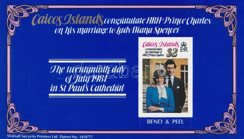 Prince Charles and Diana's wedding stamp-booklet, Diana és Károly herceg esküvője bélyegfüzet
