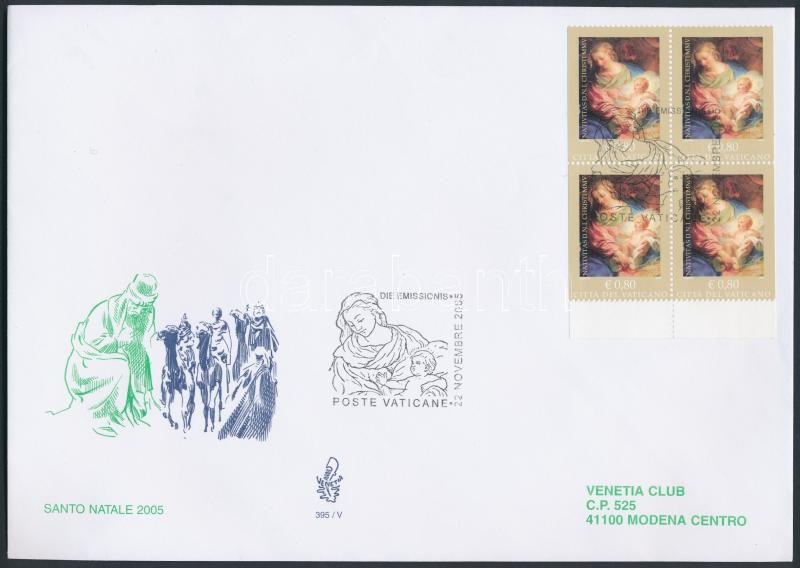 Francois Le Moyne paintings stamp-booklet sheet FDC, Francois Le Moyne festmény bélyegfüzetlap FDC-n