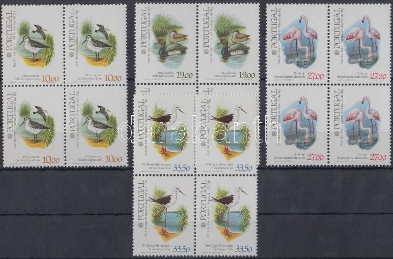 Bélyegkiállítás; Madarak sor 4-es tömbökben, International Stamp Exhibition, Birds set blocks of 4