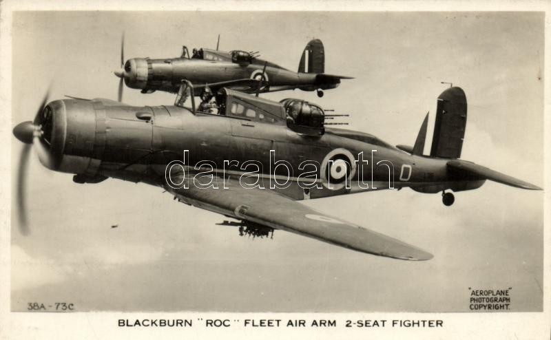 Blackburn 'ROC' Fleet Air Arm 2-seat Fighter, brit repülőgép, katonai propaganda, Blackburn 'ROC' Fleet Air Arm 2-seat Fighter / British airforce, military propaganda