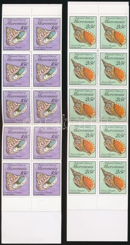 Csigák 2 db bélyegfüzet, Ssnails 2 stampbooklets