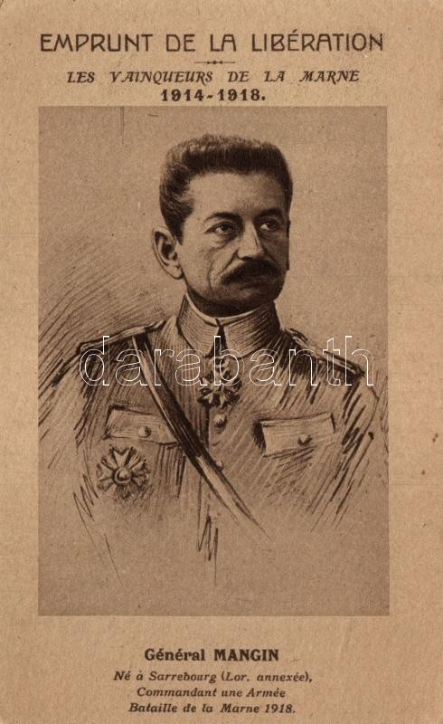 Mangin tábornok, francia hadsereg, Emprunt de la Libération; les Vainqueurs de la Marne. General Mangin / French military