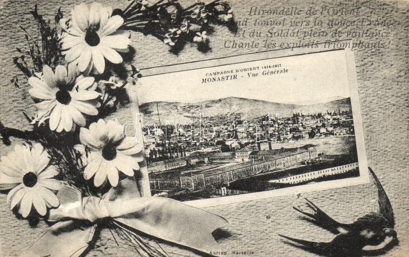 Bitola, Monastir; barracks, swallow, flowers