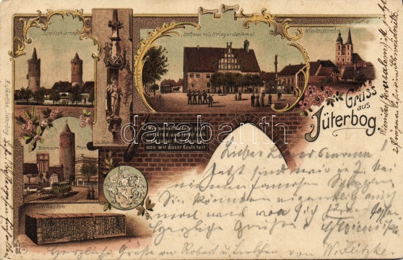 1897 Jüterbog, Art Nouveau, litho