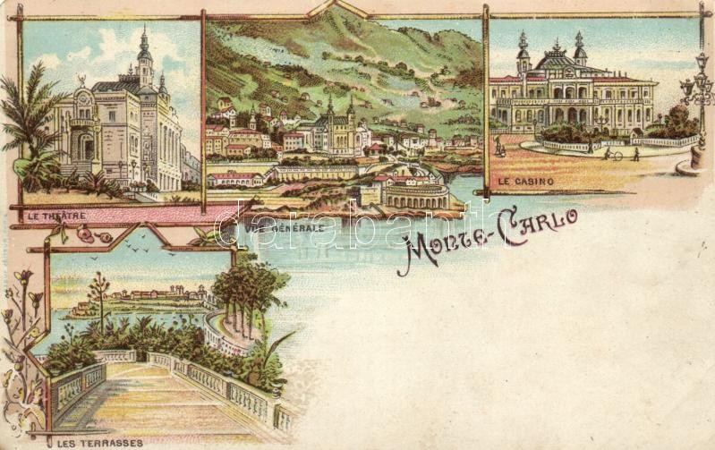 Monte Carlo, Art Nouveau, litho
