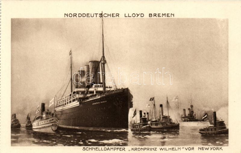 SS Kronprinz Wilhelm óceánjáró hajó, Norddeutscher LLoyd Bremen, Schnelldampfer 