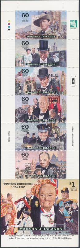 Churchill halálának 35. évfordulója bélyegfüzet, Churchill's 35th death anniversary stamp-booklet
