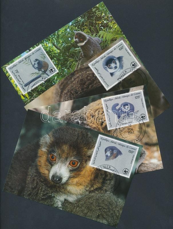 WWF: Mongoz lemur set on 4 CM, WWF: Hamvas maki sor 4 db CM-en