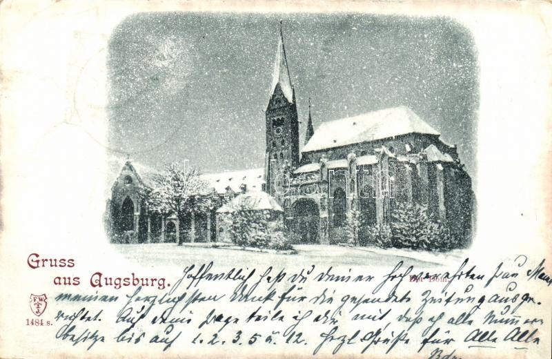 1898 Augsburg, cathedral, winter