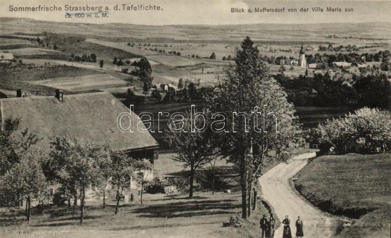 Ulicko, Swieradów-Zdrój / Strassberg an der Tafelfichte, Meffersdorf; Blick von der Villa Maria / view