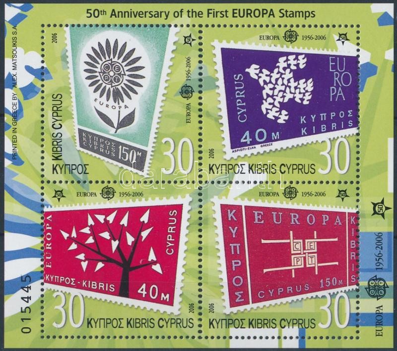 50th anniversary of Europa CEPT stamp block, 50 éves az Europa CEPT bélyeg blokk