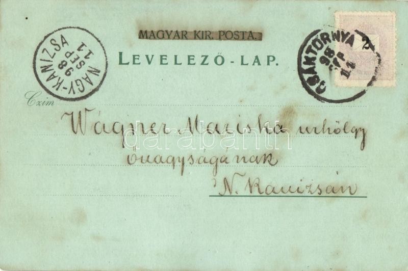 1898 Csáktornya, Cakovec; Fő utca a Gráner testvérek kereskedése, saját kiadásuk / main street with ...