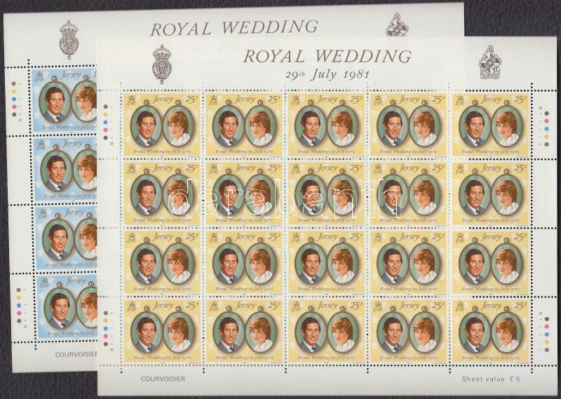 Wedding of prince Charles and Lady Diana minisheet set, Károly herceg és Lady Diana esküvője kisívsor